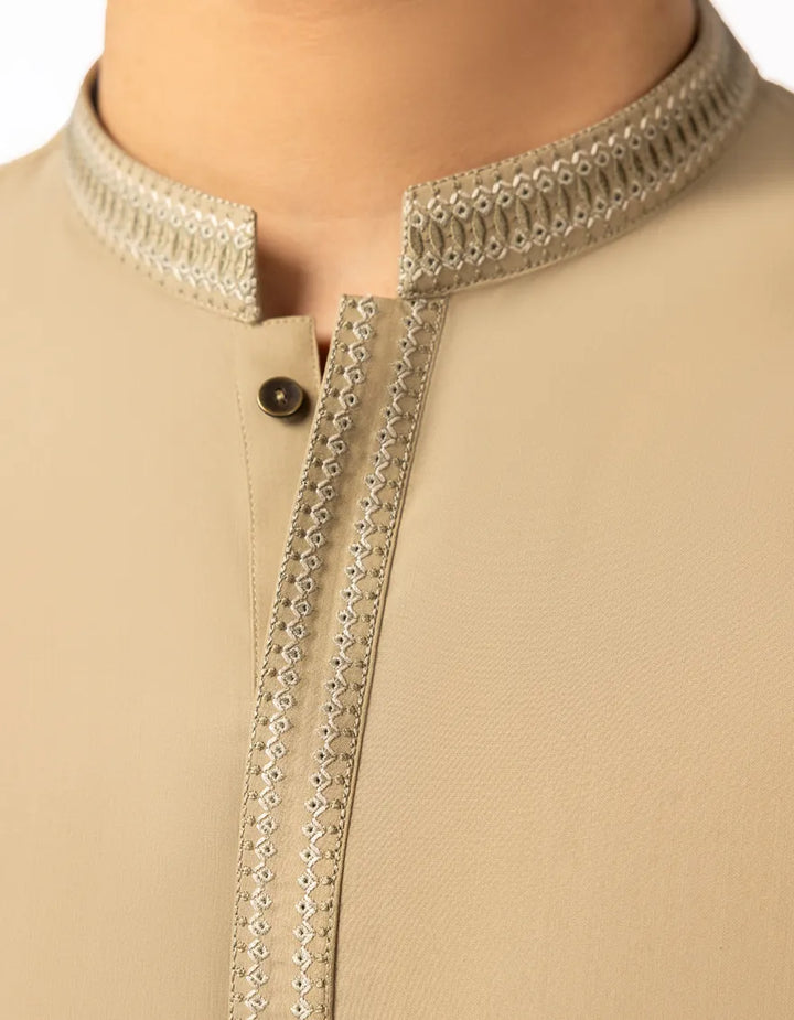 Blended Olive Shalwar Kameez - J. Junaid Jamshed