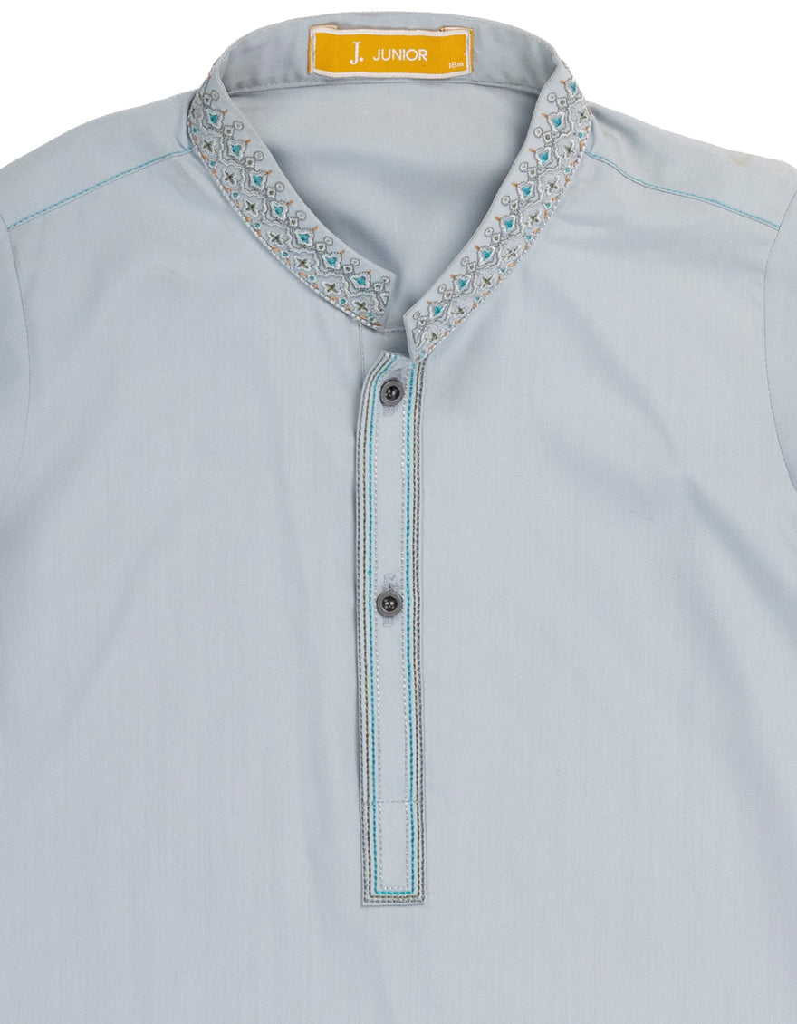 Blended Sky Blue Shalwar Kameez - J. Junaid Jamshed
