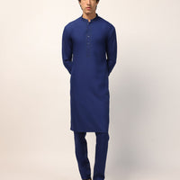 Blended Blue Kurta Trouser - J. Junaid Jamshed