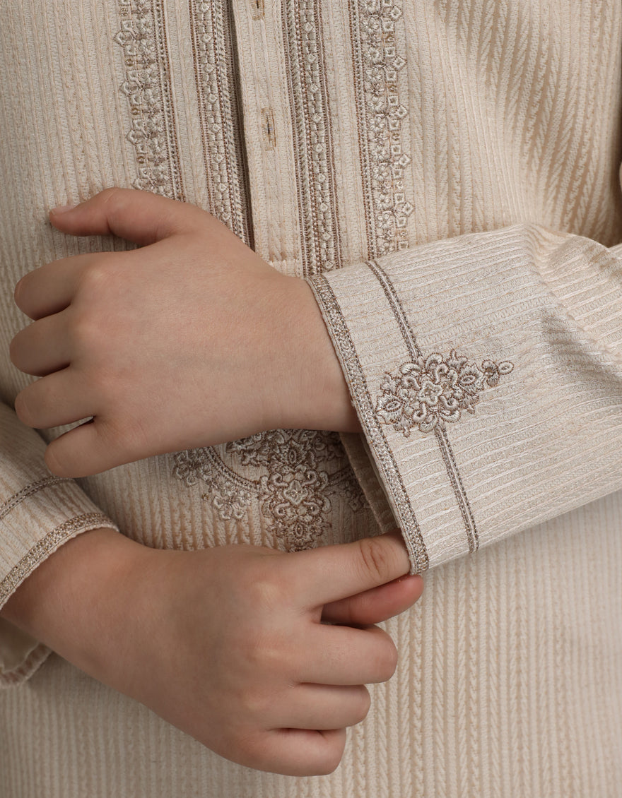 Blended Fawn Special Kurta - J. Junaid Jamshed
