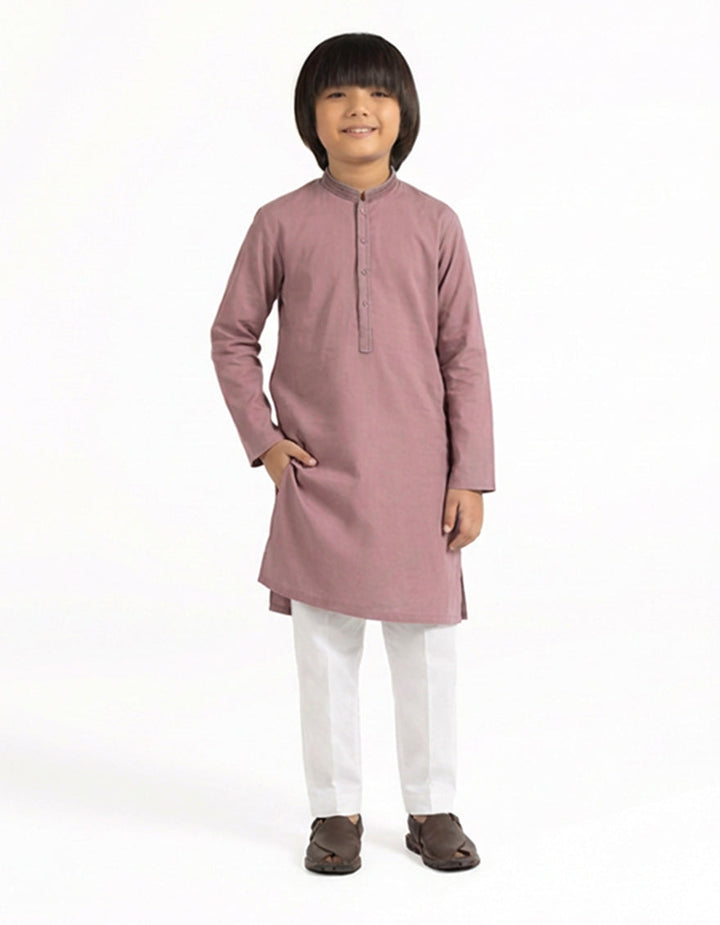 Cotton Pink Kurta - J. Junaid Jamshed