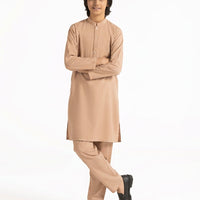 Blended Light Pink Kurta Trouser - J. Junaid Jamshed