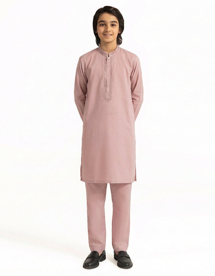 Polyester Light Pink Kurta Trouser - J. Junaid Jamshed