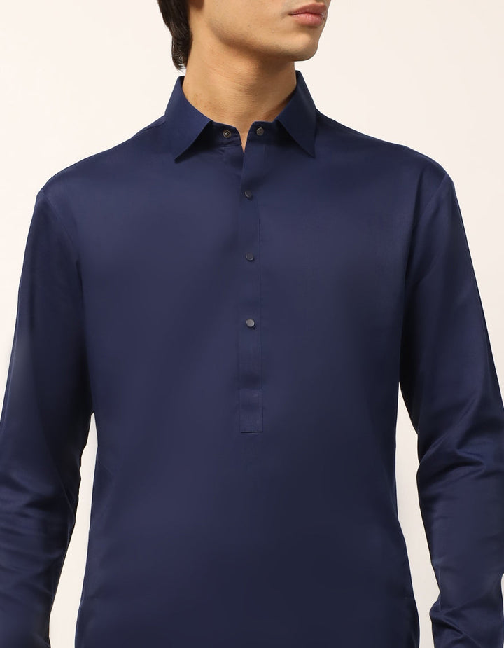 Blended Blue Shalwar Kameez - J. Junaid Jamshed