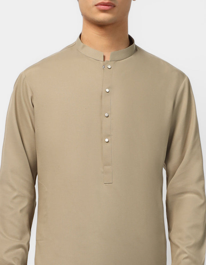 Blended Olive Kurta Trouser - J. Junaid Jamshed