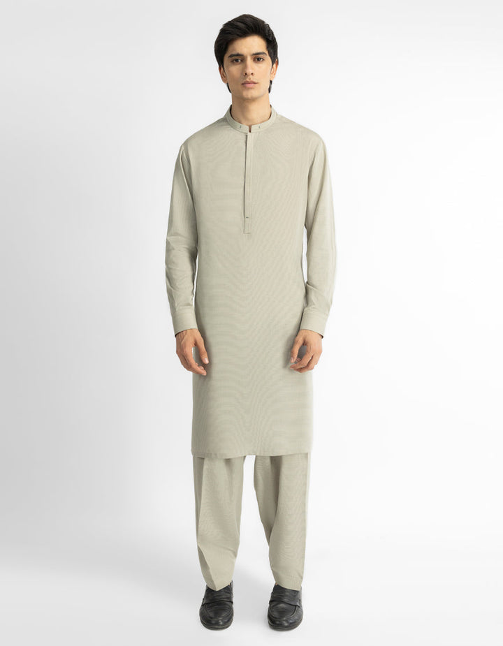 Blended Light Green Shalwar Kameez - J. Junaid Jamshed
