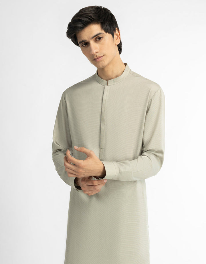 Blended Light Green Shalwar Kameez - J. Junaid Jamshed