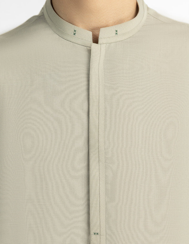 Blended Light Green Shalwar Kameez - J. Junaid Jamshed