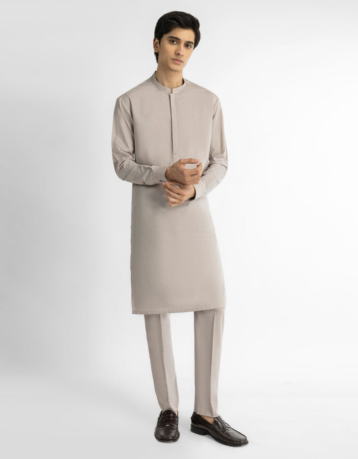 Blended Tea Pink Kurta Trouser - J. Junaid Jamshed