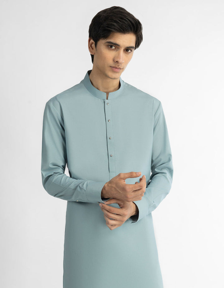 Blended Green Kurta Trouser - J. Junaid Jamshed