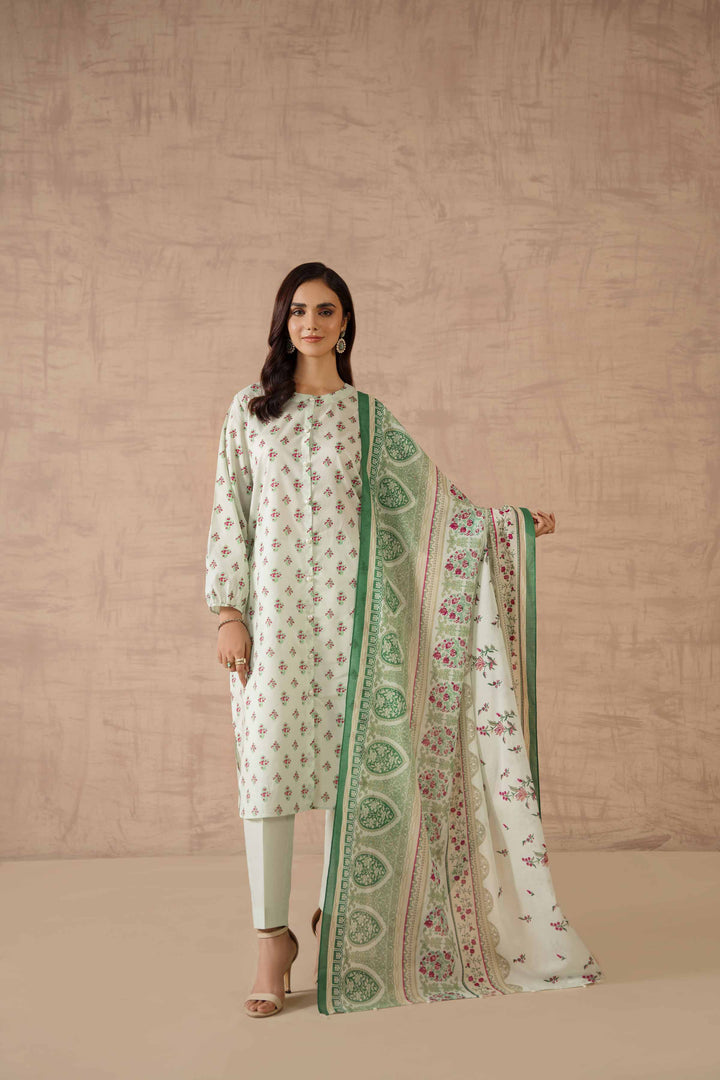 Viscose Lawn Light Mint Unstitched Suit - Nishat
