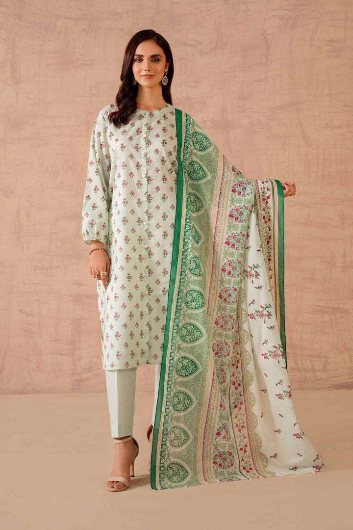 Viscose Lawn Light Mint Unstitched Suit - Nishat