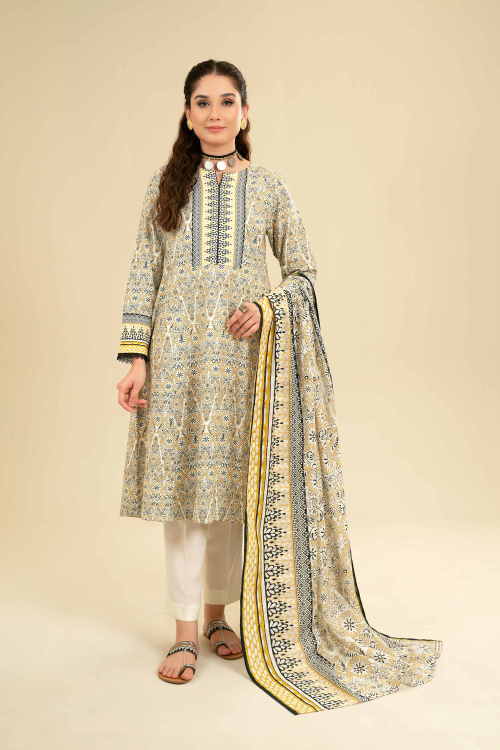 Lawn Multi Unstitched Suit - Nishat Linen