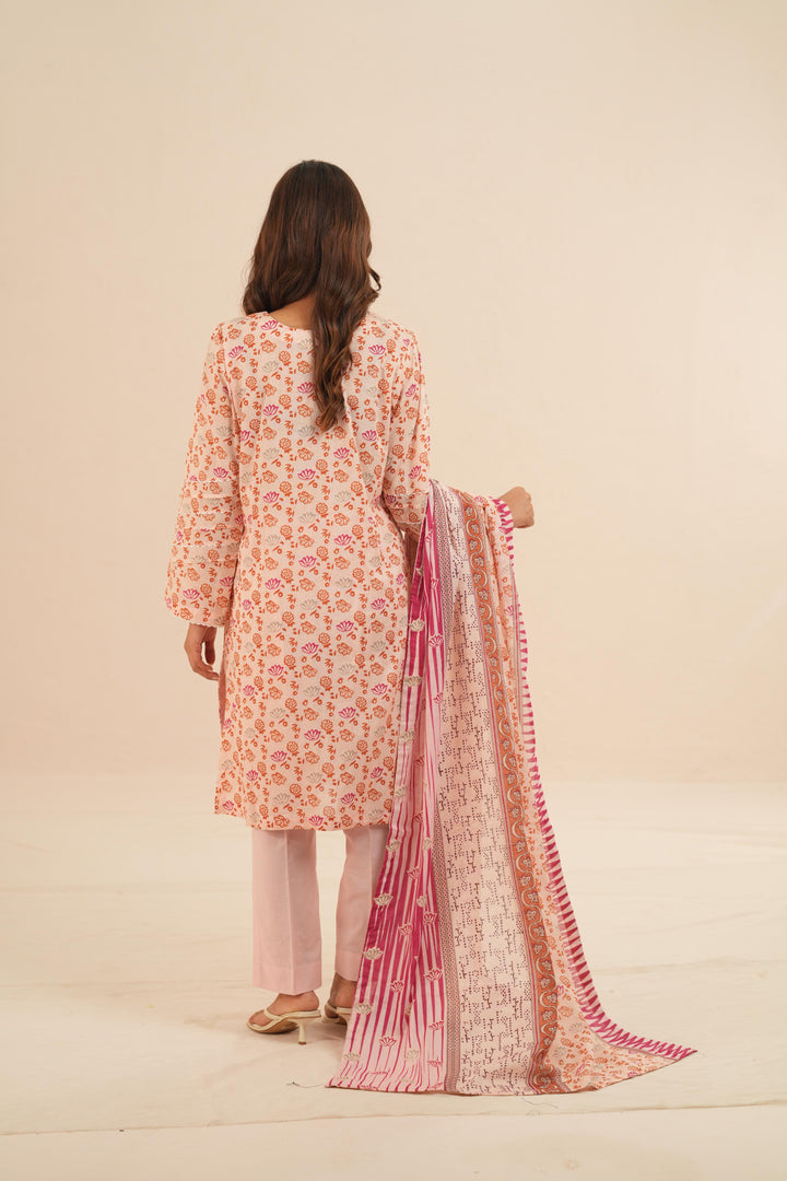 Lawn Mauve Stitched Suit - Nishat