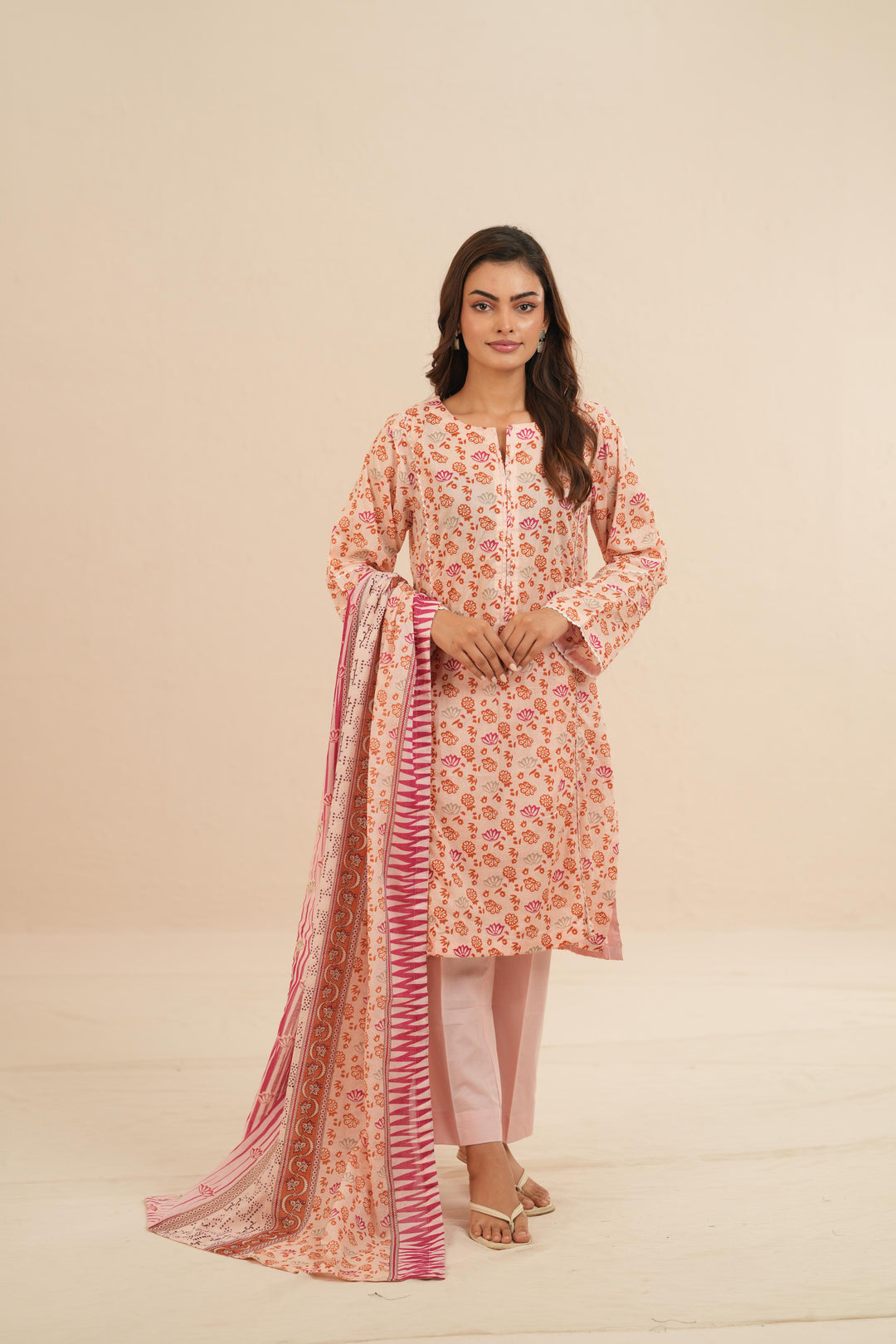 Lawn Mauve Stitched Suit - Nishat