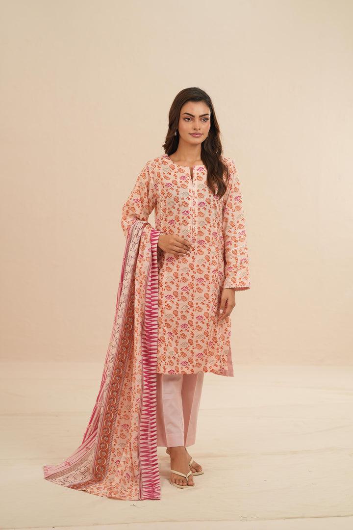 Lawn Mauve Stitched Suit - Nishat