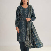 Linen Zinc Stitched Suit - Nishat