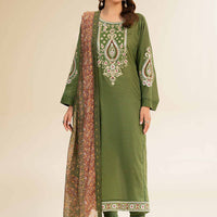 Embroidered Green Stitched Suit - Nishat
