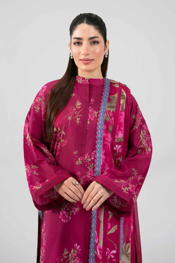 Lawn Fuchsia Unstitched Suit - Nishat