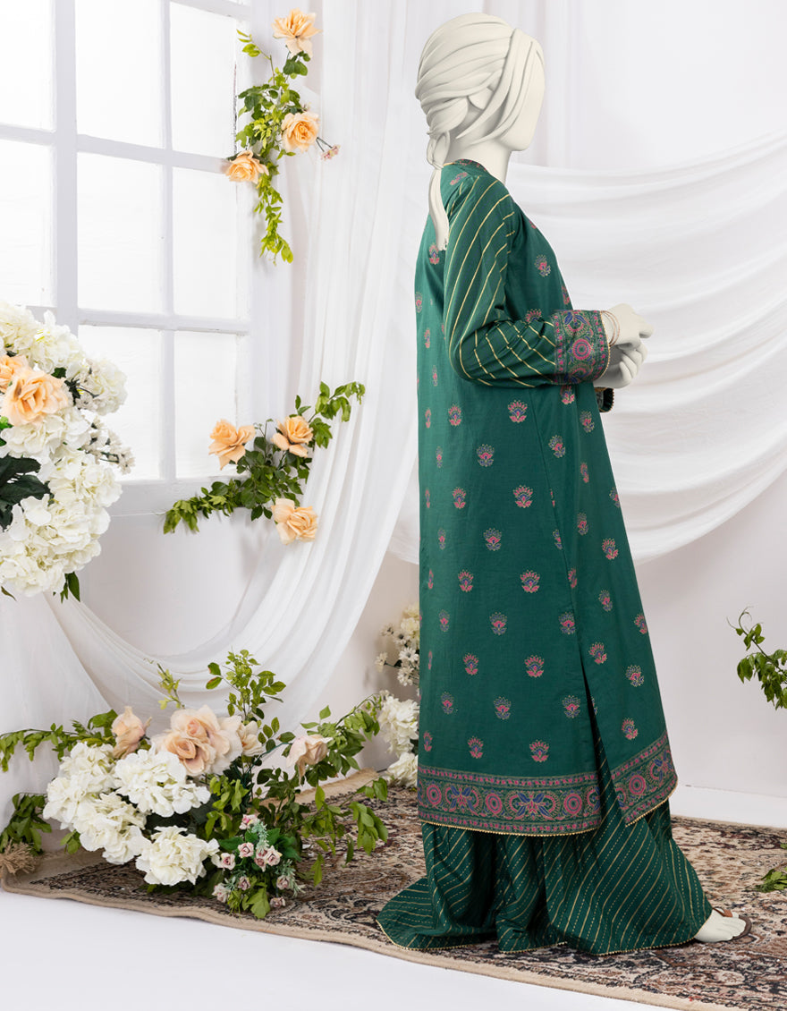 Lawn Green 2 Piece Stitched Suit - J. Junaid Jamshed