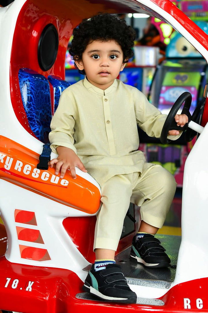 Blended Lime Shalwar Kameez - J. Junaid Jamshed
