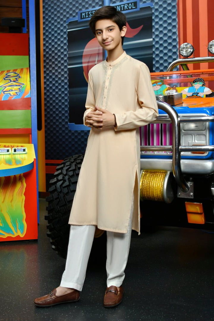 Blended Beige Kurta - J. Junaid Jamshed