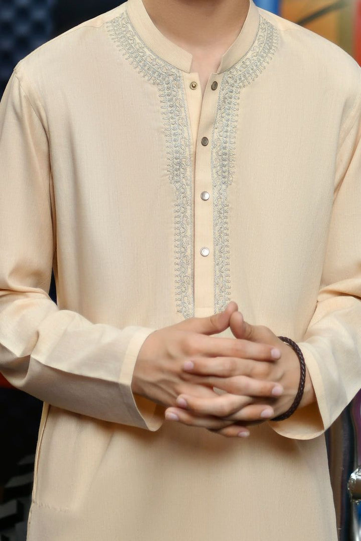 Blended Beige Kurta - J. Junaid Jamshed