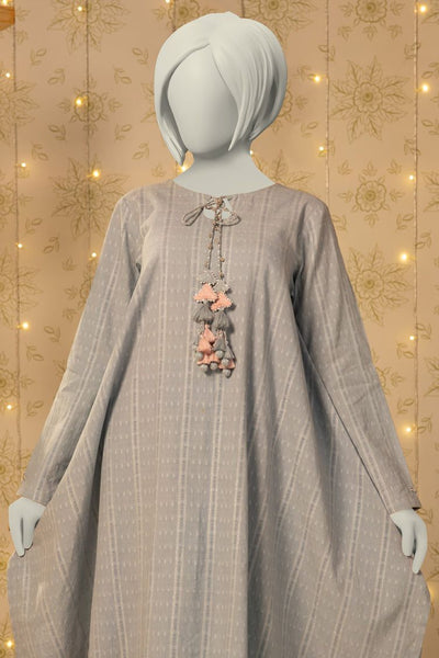 Dobby Blue Stitched Suit - J. Junaid Jamshed