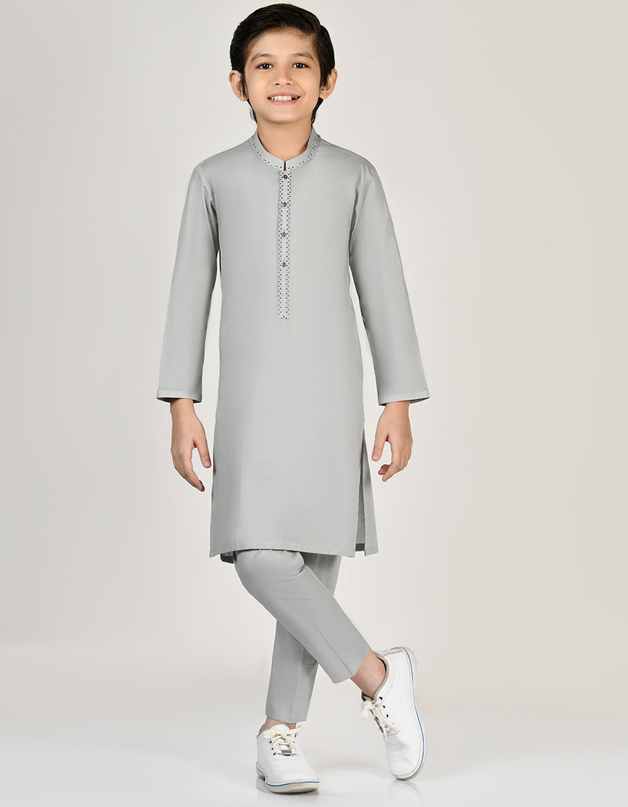 Cotton Light Green Shalwar Kameez - J. Junaid Jamshed