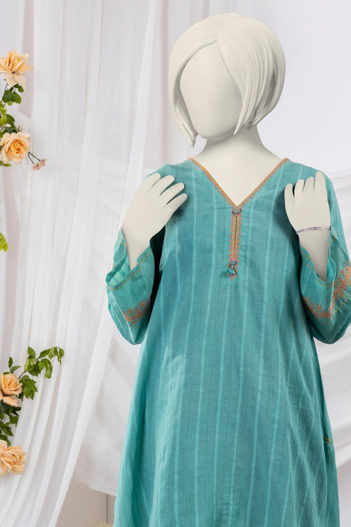 Textured Green 2 Piece Stitched Suit - J. Junaid Jamshed