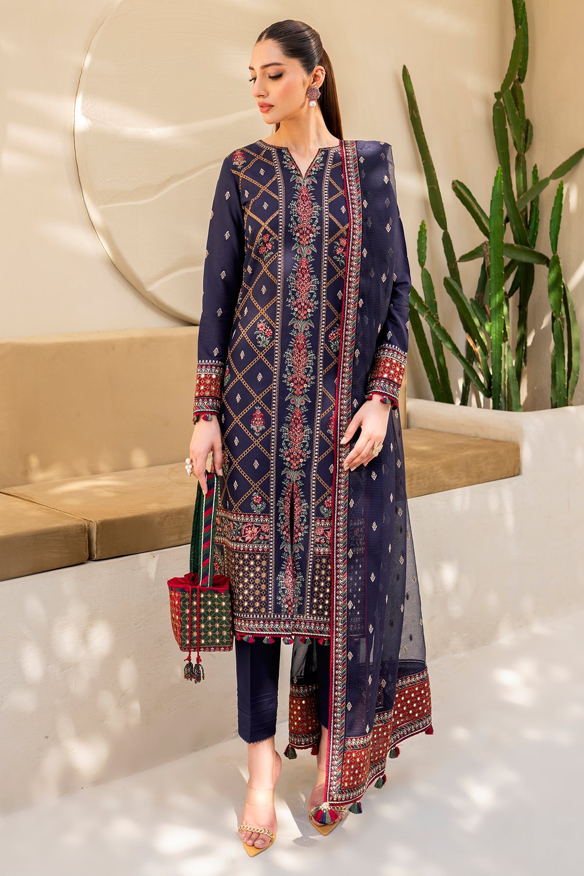 Design 6 - Jazmin Iris Lawn Stitched