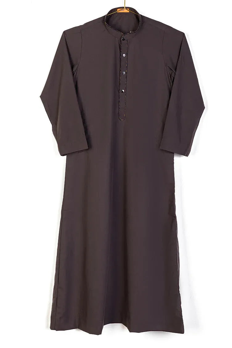 Blended Dark Brown Jubba - J. Junaid Jamshed