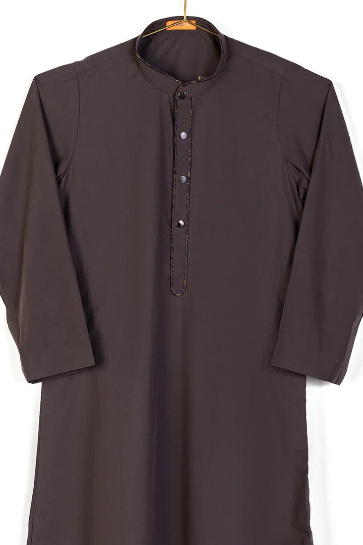Blended Dark Brown Jubba - J. Junaid Jamshed