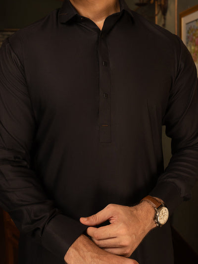 Cotton Black Shalwar Kameez - Almirah