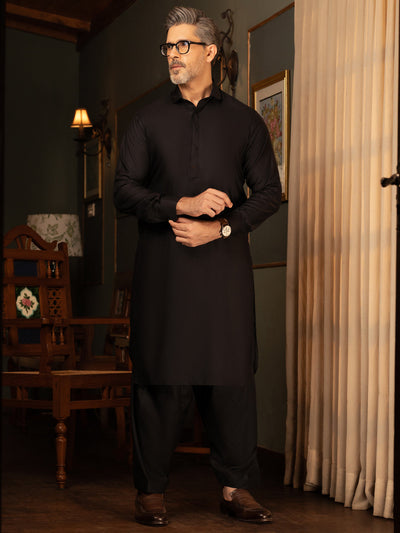 Cotton Black Shalwar Kameez - Almirah