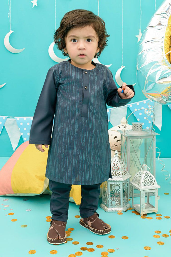 Blended Blue Kurta Pajama-J. Junaid Jamshed