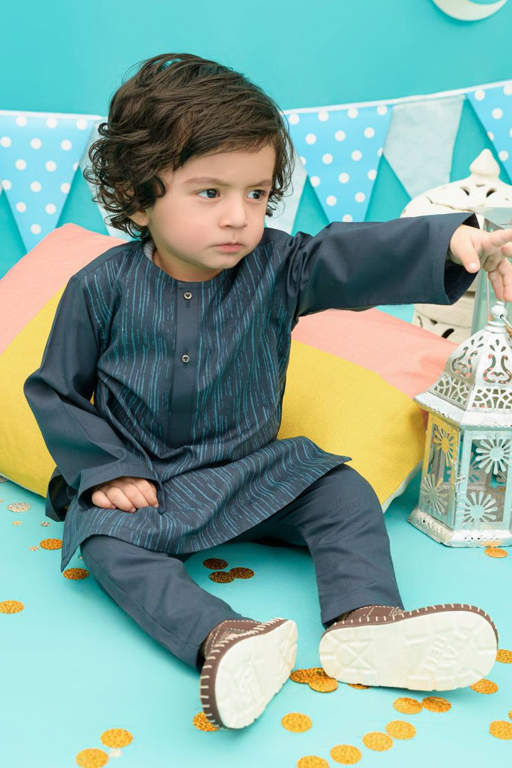 Blended Blue Kurta Pajama-J. Junaid Jamshed