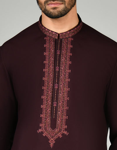 Cotton Brown Special Kurta - J. Junaid Jamshed