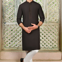 Blended Brown Special Kurta - J. Junaid Jamshed