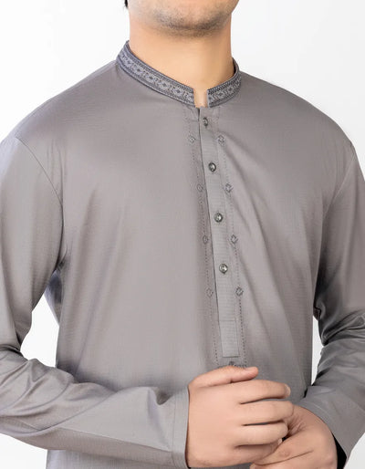 Cotton Mauve Kameez Shalwar - J. Junaid Jamshed