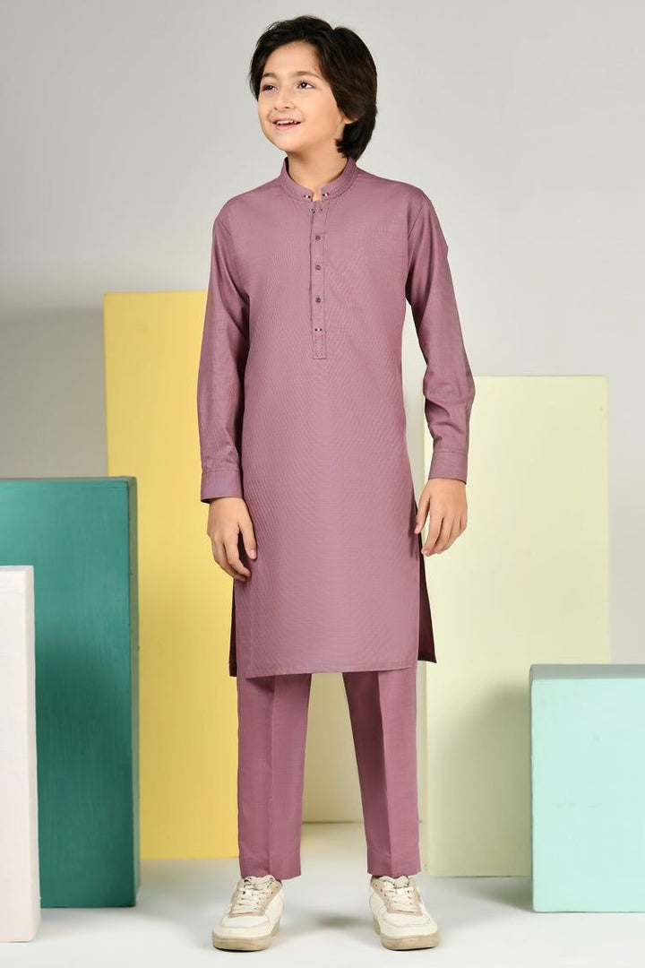 Blended Light Purple Kurta Trouser - J. Junaid Jamshed