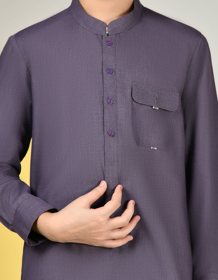 Blended Purple Kurta Trouser - J. Junaid Jamshed