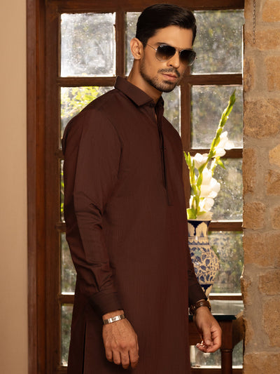 Polyester Maroon Kameez Shalwar - Almirah