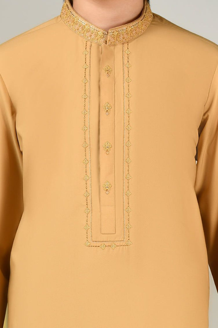 Blended Gold Shalwar Kameez - J. Junaid Jamshed
