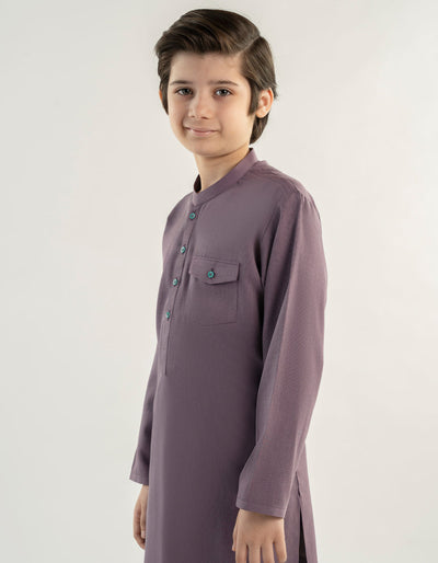 Blended Purple Kurta Trouser - J. Junaid Jamshed