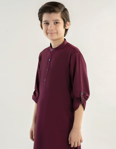 Blended Purple Kurta Trouser - J. Junaid Jamshed