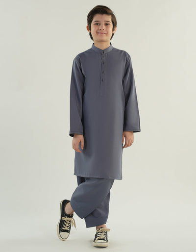 Blended Blue Shalwar Kameez - J. Junaid Jamshed