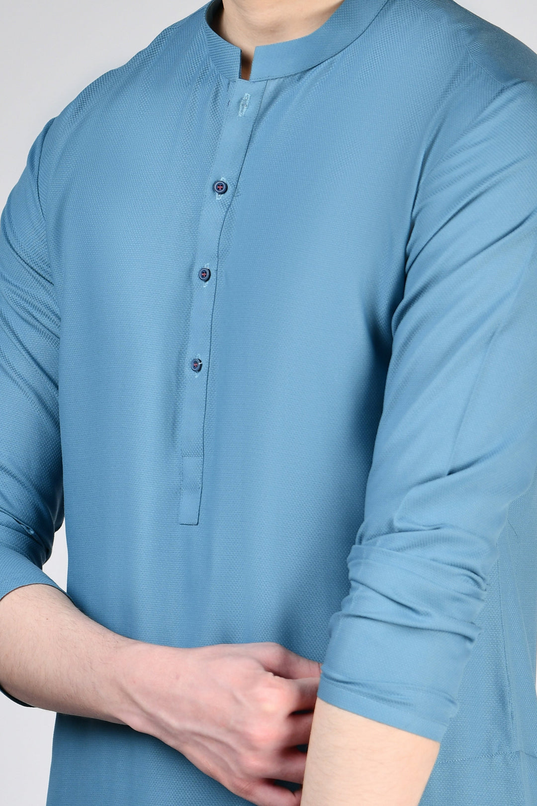 Blended Blue Shalwar Kameez - J. Junaid Jamshed