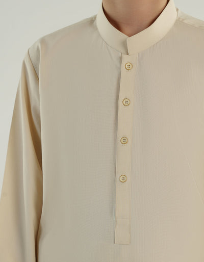 Blended White Kameez Shalwar- J. Junaid Jamshed