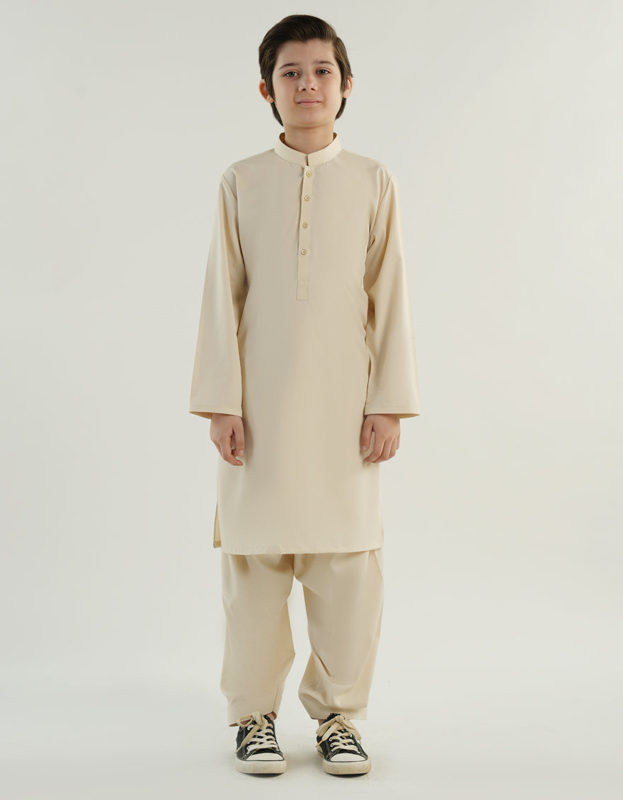 Blended White Kameez Shalwar- J. Junaid Jamshed